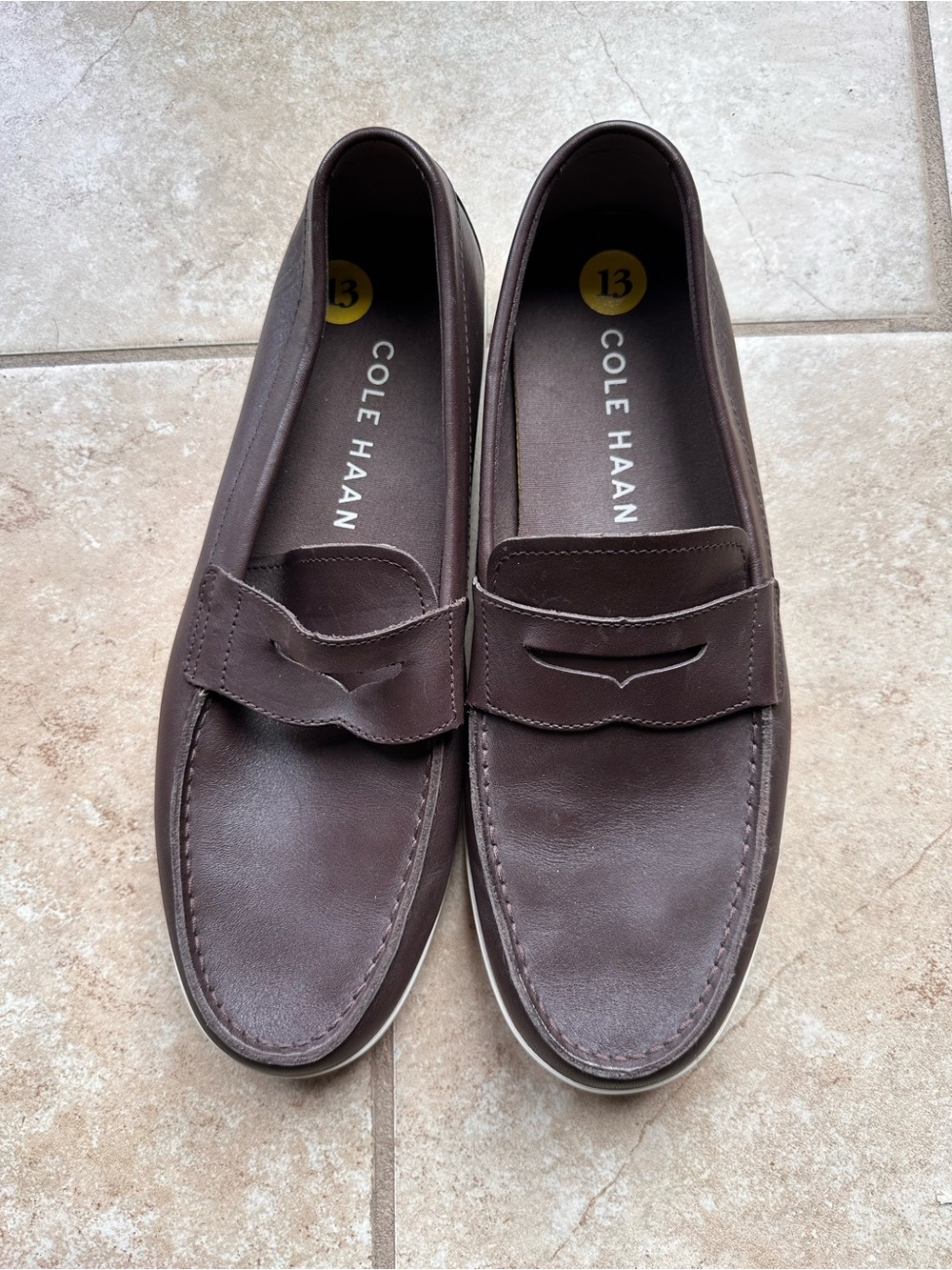 Cole Haan Dark Brown Leather Penny Loafers